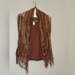 Brown and Gold Women's Blouse
